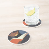 Het  Kind dat een Boek van de Bibliotheek leest Zandsteen Onderzetter (Zijkant)