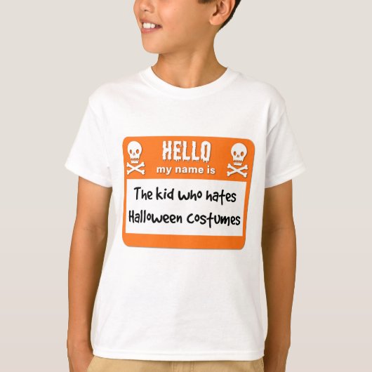 Het Kind dat een hekel heeft aan Halloween kostuum T-shirt (Voorkant)