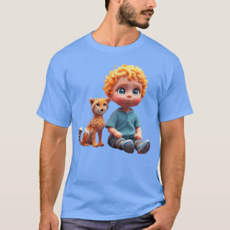 Het kind en de kattenvrienden t-shirt