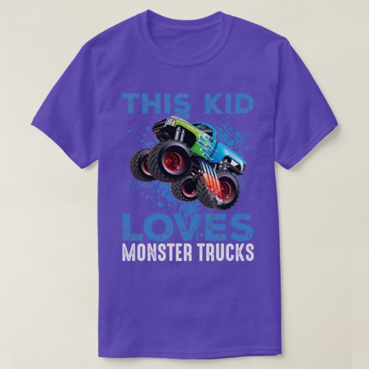 Het Kind houdt van Monster Trucks T-shirt (Design voorkant)