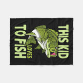 Het Kind houdt van vissen Gevist Kind Fleece Deken (Voorkant (Horizontaal))
