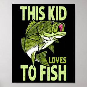 Het kind houdt van vissen Visser Kind Poster