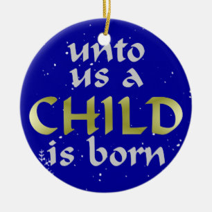 Het kind is het Born scriptornament Keramisch Ornament