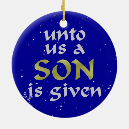 Het kind is het Born scriptornament Keramisch Ornament (Achterkant)