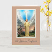 Het Kind Jesus van Christus van de Heilige Geest Kaart (Gele Bloem)