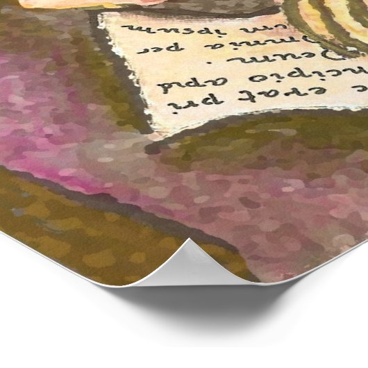 Het kind Jezus met zijn moeder en grootmoeder Poster (Hoek)