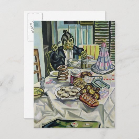 Het kind met de koekjes briefkaart (Voorkant / Achterkant)