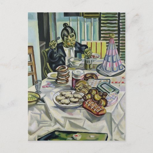 Het kind met de koekjes briefkaart (Voorkant)