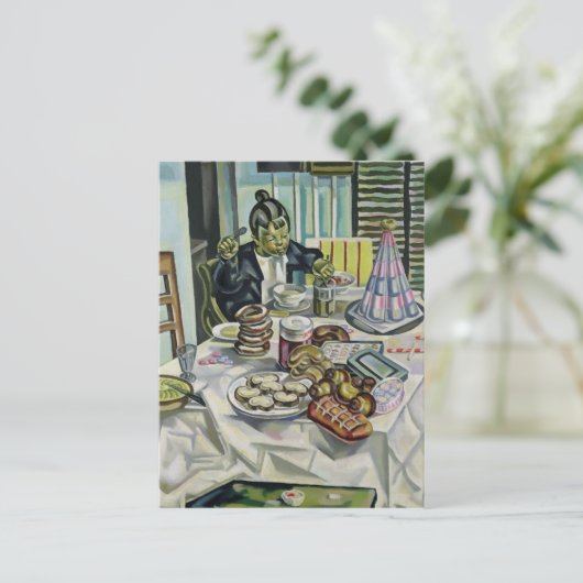 Het kind met de koekjes briefkaart (Staand voorkant)