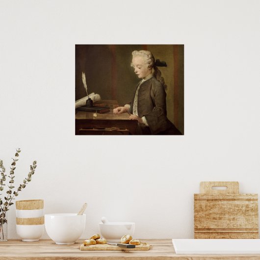 Het kind met een theetotum poster (Keuken)