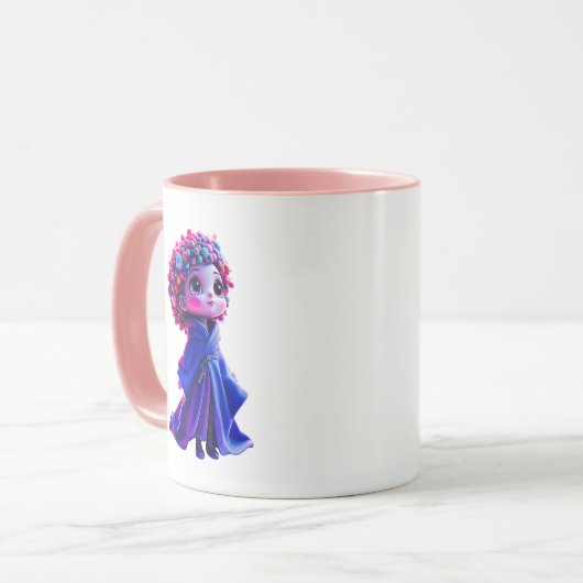 Het kind uit een denkbeeldig land. mok (Voorkant links)