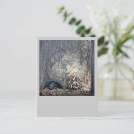 Het Kind van de Holding van de sleeplijn Briefkaart (Staand voorkant)