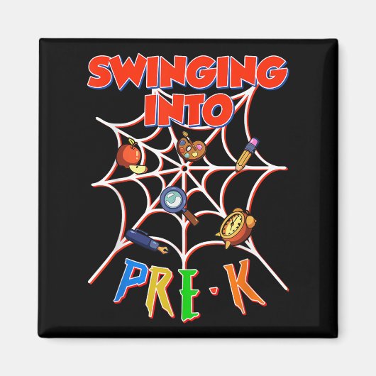 Het Kind van de Pre-K Spider Back to School Boys Magneet (Voorkant)