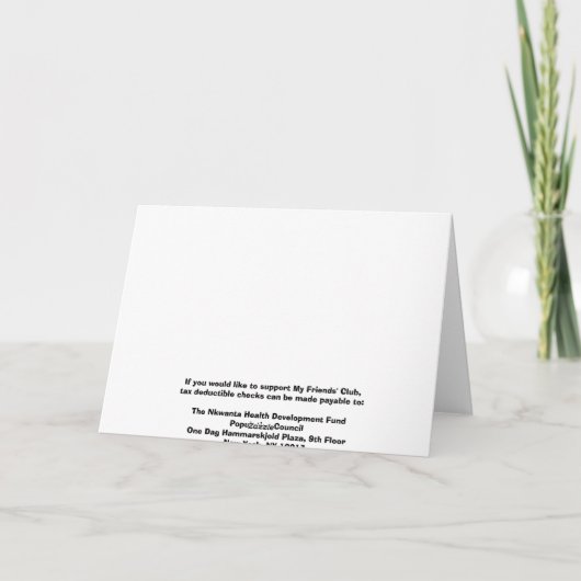 Het Kind van Fie van Agou Feestdagen Kaart (Achterkant)