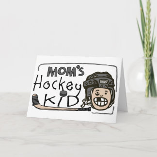 Het Kind van het Hockey van het mamma Feestdagen Kaart