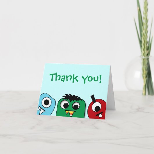 Het Kind van het monster dankt u Bedankkaart (Voorkant)