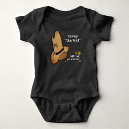 Het Kind westerne cowboy cowgirl springt zwart aan Romper