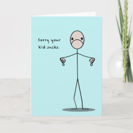 Het kind zuigt kaart