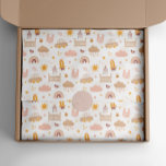 Het kinder baby van de klap. Funny animal speelgoe Tissuepapier<br><div class="desc">Schattige pastel roze geel beige patroonweefsel papier voor kinderen of baby.</div>