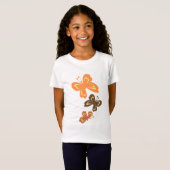 Het Kinder Ontwerp van de Cartoon van de Vlinder T-shirt (Voorkant volledig)