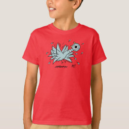 Het Kinder Rood van de duif Freakout T-shirt