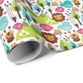 het kinder vrijetijdsgewin retro - safari cadeaupapier (Rol Hoek)