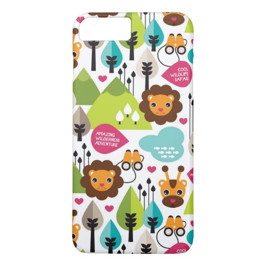 het kinder vrijetijdsgewin retro - safari Case-Mate iPhone case (Achterkant)