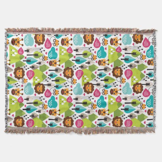 het kinder vrijetijdsgewin retro - safari deken (Voorkant)