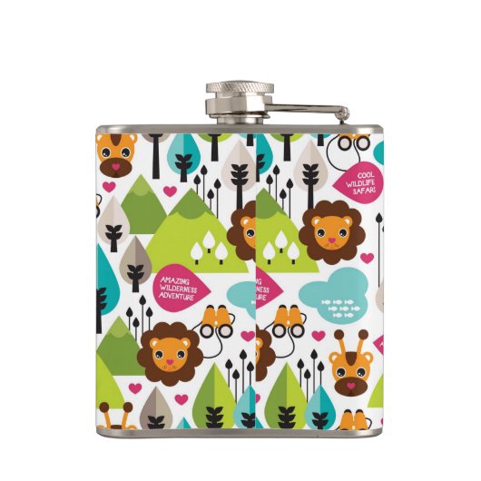het kinder vrijetijdsgewin retro - safari heupfles (Achterkant)