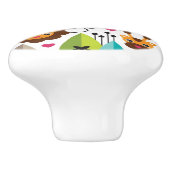 het kinder vrijetijdsgewin retro - safari keramische knop (Zijkant)