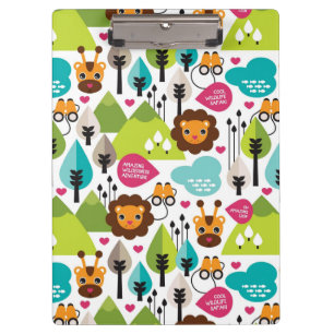 het kinder vrijetijdsgewin retro - safari klembord