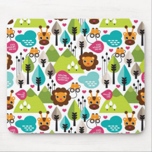 het kinder vrijetijdsgewin retro - safari muismat