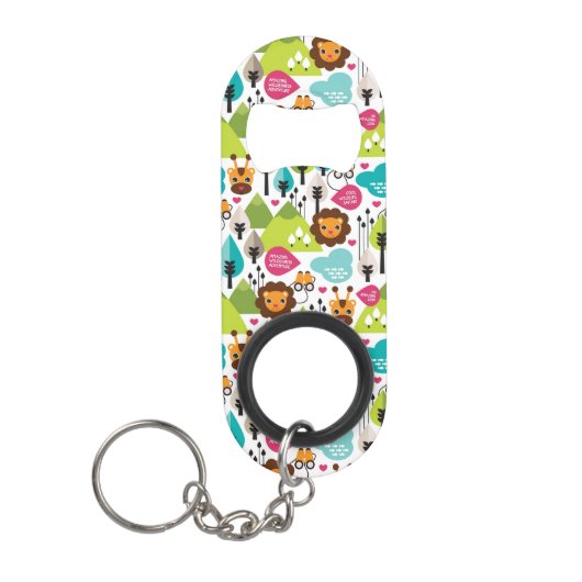 het kinder vrijetijdsgewin retro - safari sleutelhanger flessenopener (Voorkant)