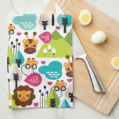 het kinder vrijetijdsgewin retro - safari theedoek (Quarter Fold)