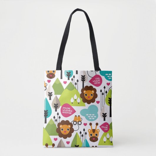 het kinder vrijetijdsgewin retro - safari tote bag (Voorkant)