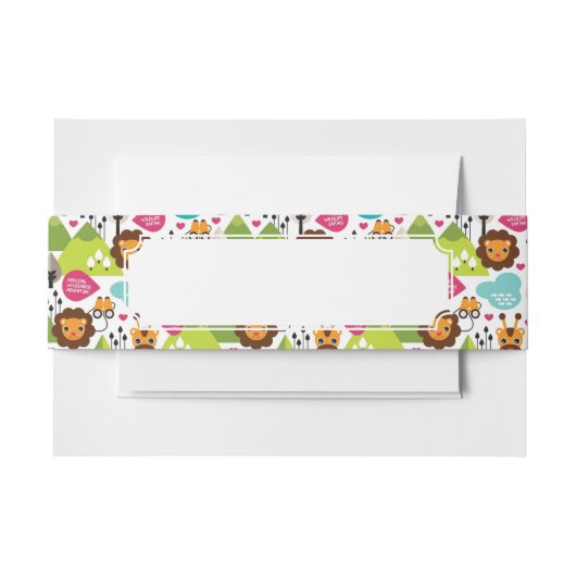 het kinder vrijetijdsgewin retro - safari uitnodigingen wikkel (Voorkant Voorbeeld)