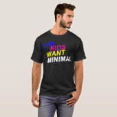 Het Kinder wil een minimaal T-shirt (Voorkant volledig)