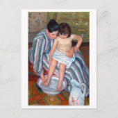 Het kinderbad, Mary Cassatt Briefkaart (Voorkant)