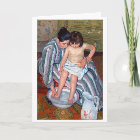 Het kinderbad, Mary Cassatt Kaart (Voorkant)