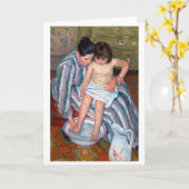 Het kinderbad, Mary Cassatt Kaart (Gele Bloem)