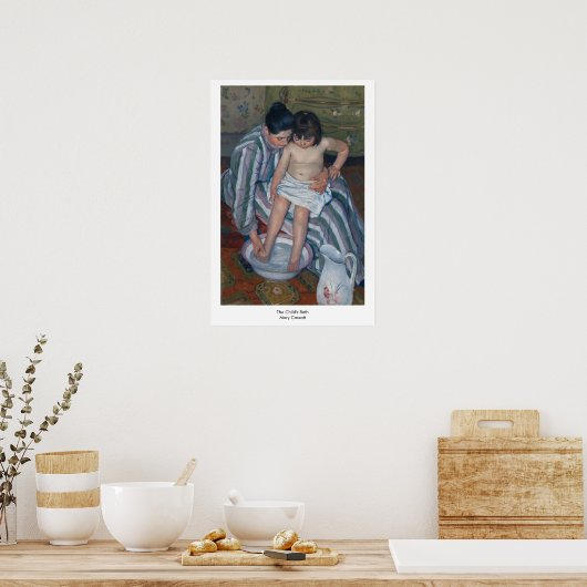 Het kinderbad / Mary Cassatt Poster (Keuken)