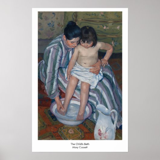 Het kinderbad / Mary Cassatt Poster (Voorkant)
