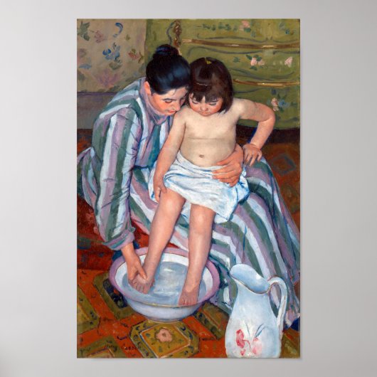 Het kinderbad, Mary Cassatt Poster (Voorkant)
