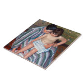 Het kinderbad, Mary Cassatt Tegeltje (Zijkant)