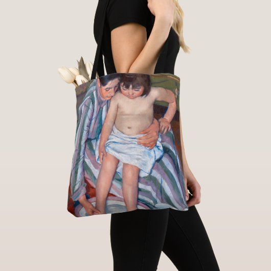 Het kinderbad, Mary Cassatt Tote Bag (Dichtbij)