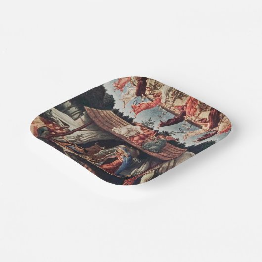 Het kinderboek kerstfeestdag papieren bordje (Gebogen)