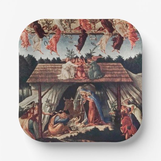 Het kinderboek kerstfeestdag papieren bordje (Voorkant)