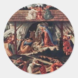 Het kinderboek kerstfeestdag ronde sticker