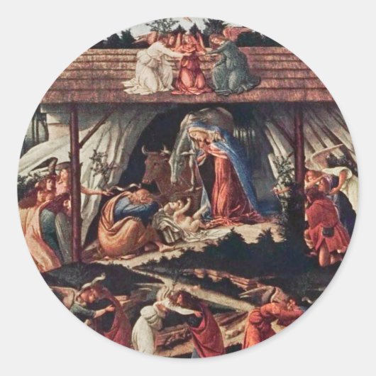 Het kinderboek kerstfeestdag ronde sticker (Voorkant)