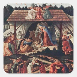 Het kinderboek kerstfeestdag vierkante sticker